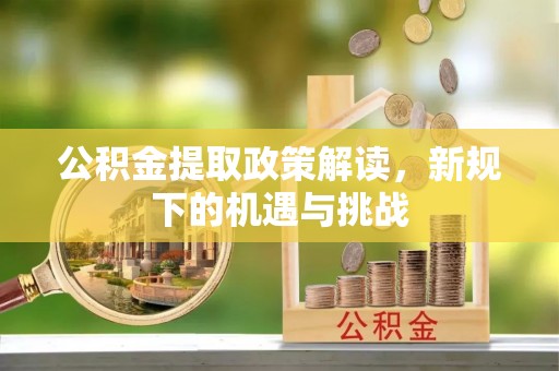 永福公积金提取政策解读，新规下的机遇与挑战